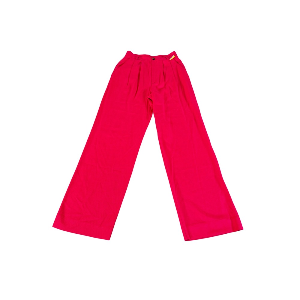 Reformation Pink Manso High Waisted Wide Leg Pleated Trousers Dress Pants SZ 2